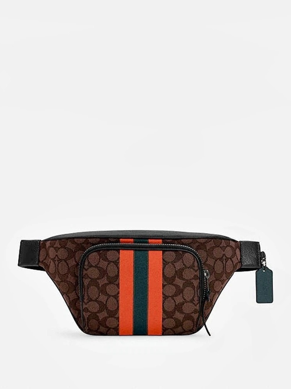 Coach Thompson Belt Bag In Signature Jacquard With Varsity Stripe Signature